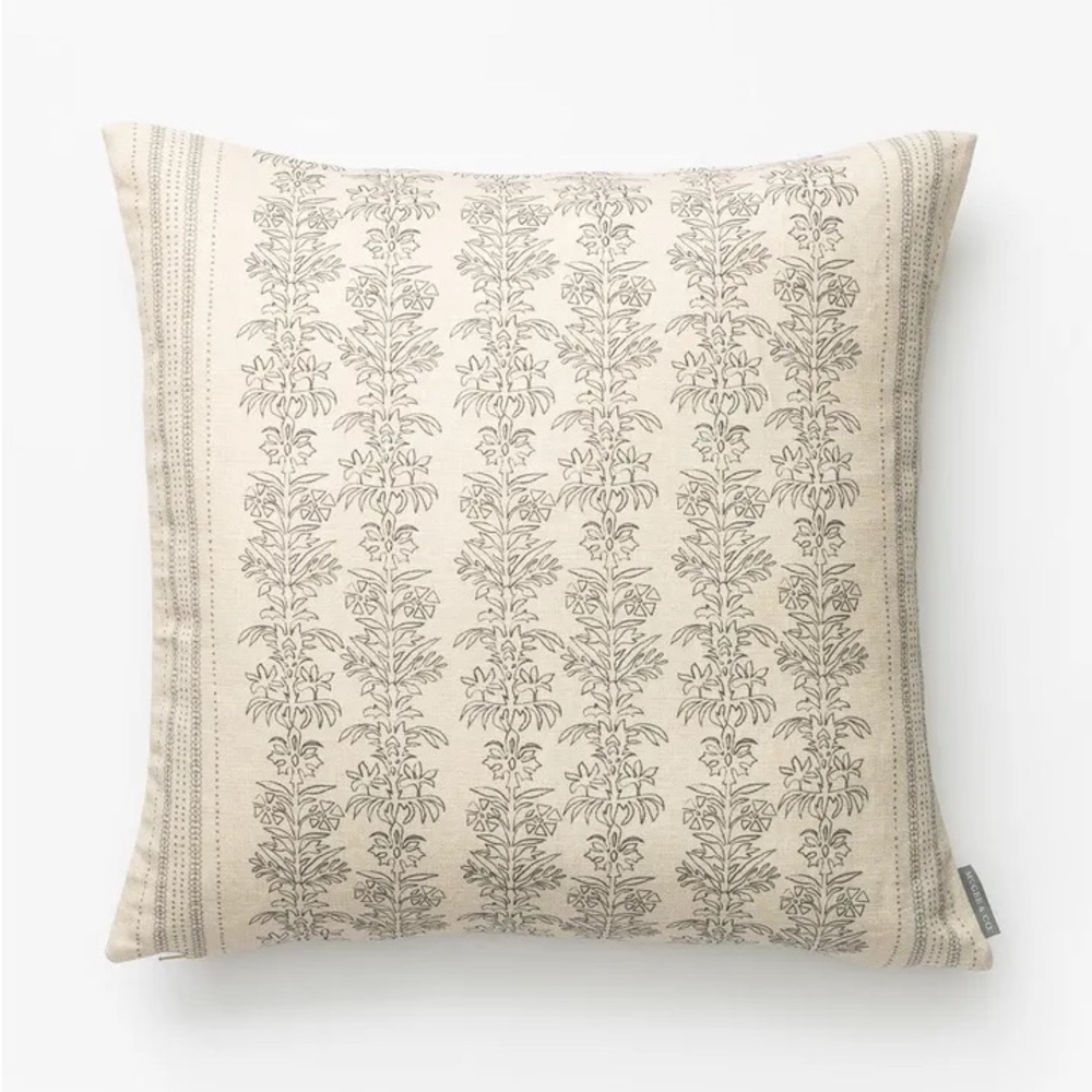 Studio McGee Demi Floral Striped Pillow Cover 24x24 NWT